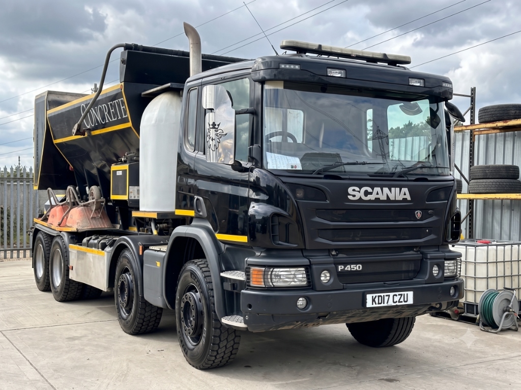 Black Scania Volumetric Readymix Concrete Fleet Hitchin